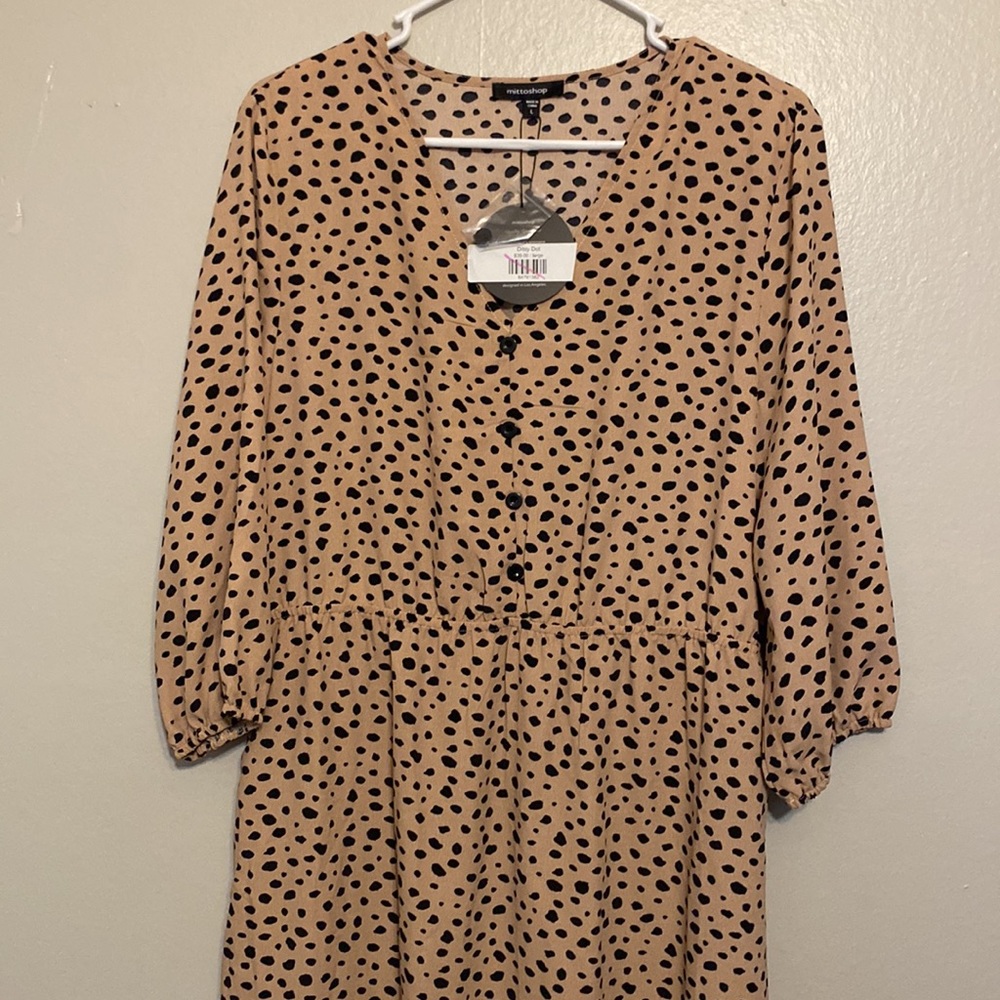 -New Mittoshop Ditsy Dot medium length dress